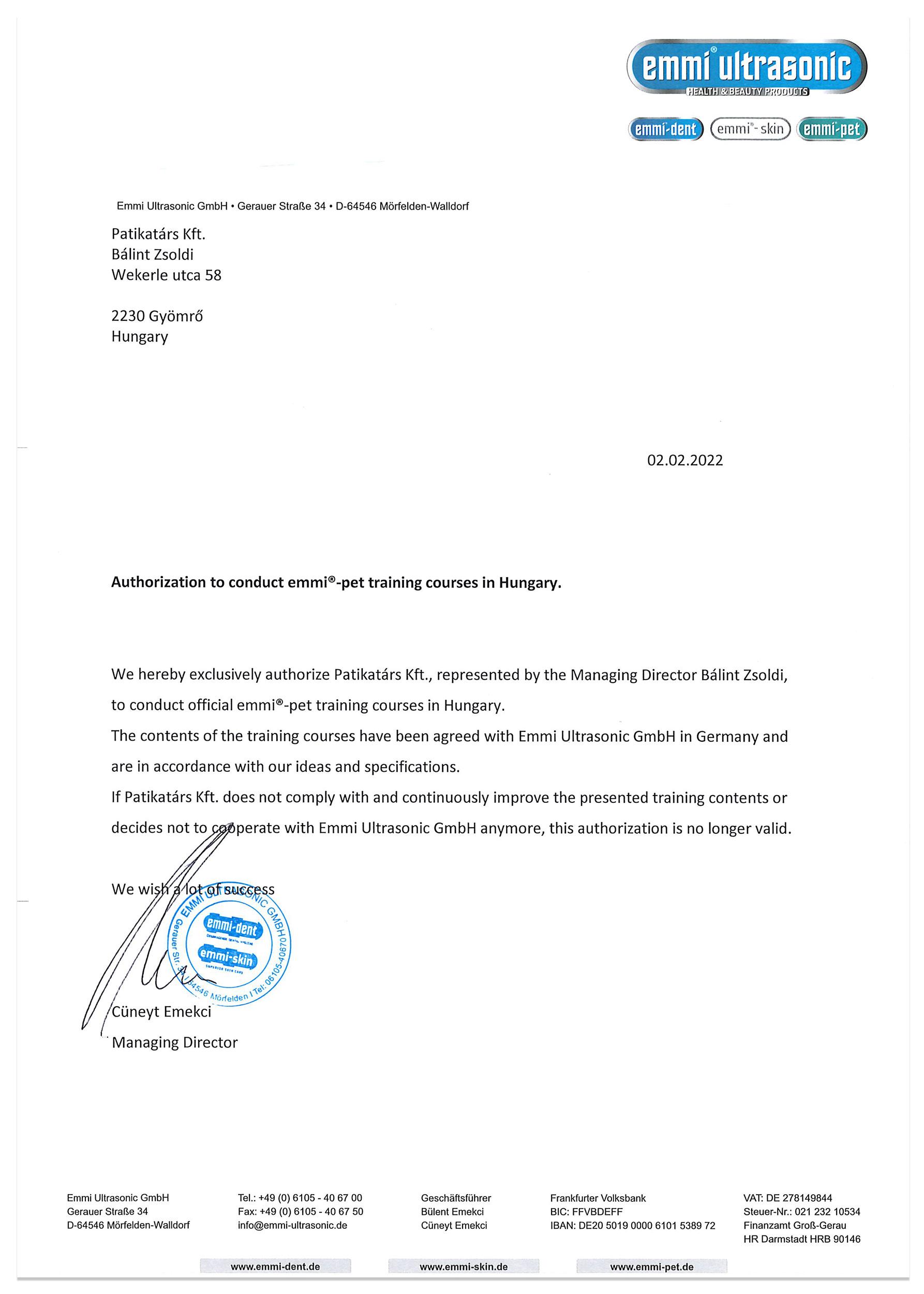 Az emmi®-dent hivatalos hazai meghatalmazottja a Patikatárs Kft.