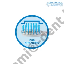 emmi-dent PM2 Platinum ultrahangos cserélhető fogkefefejek fogszabályzót viselőknek (2x)