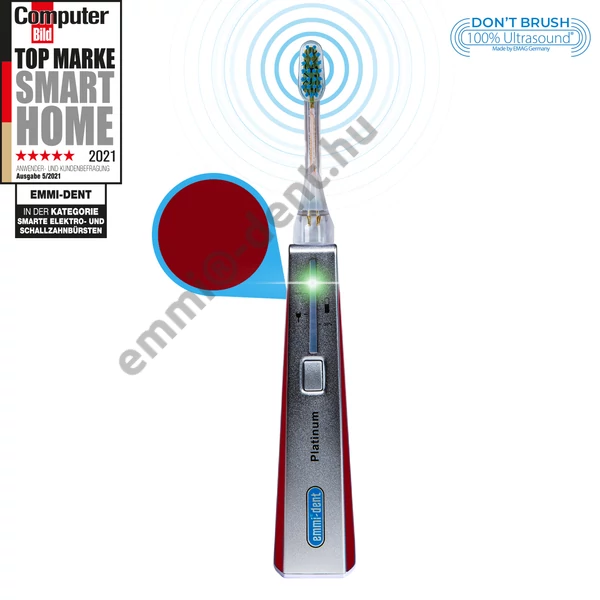 emmi®-dent PLATINUM ultrahangos fogkefe szett - bordó